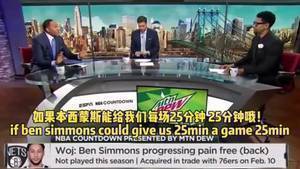 美国杨毅：如果篮网每场让西蒙斯上场25分钟，他们可能进总决赛